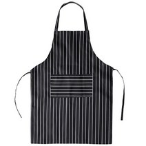 다온베뉴 스트라이프 앞치마, 블랙, 1개