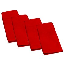 바리스타 시험용 린넨 키친크로스, 레드, 4개