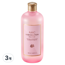 AHC 허브 솔루션 로즈 토너 AD2, 500ml, 3개