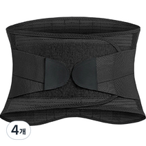 스포츠 허리 보호대 블랙, 4개