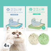 코코시루 고양이 극세입자 두부모래 C15TCL-O, 7L, 4개, 녹차