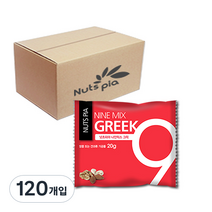 넛츠피아 나인믹스 그릭 하루견과, 20g, 120개입