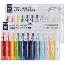 메디안 365DAYS 스텝3 어린이칫솔 12개입, 혼합 색상, 2개