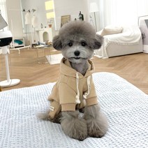 그루밍독 어반 캐주얼 무지 후드티 강아지옷 4 colors S-2XL S 베이지