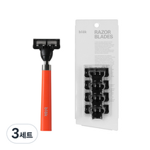 블락 면도기 나이트 오렌지 + 6중 면도날 4p 세트, 3세트