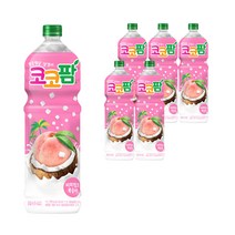 해태음료 코코팜 피치핑크 복숭아 음료, 6개, 1.5L