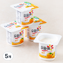 요플레 빙그레 살구 4개입, 340g, 5개