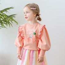여아용 래빗플라워퍼프 티셔츠 MD1GTS62