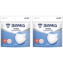 크리넥스 라이트핏 소형 KF80 지퍼백, 20개입, 2개, 흰색
