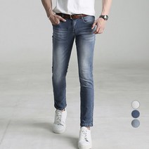 업클라스 남성용 썸머 워싱 러프 청바지 b053