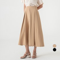 ELLE PARIS 핀턱 미디 스커트