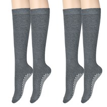 코지라벨 논슬립 무지 니삭스 양말 2켤레, 그레이