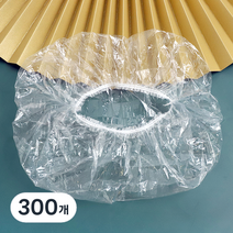 일회용 비닐 헤어캡, 투명, 300개