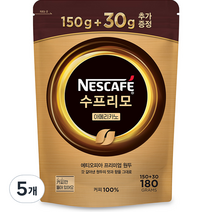 네스카페 수프리모 아메리카노 원두커피믹스, 5개, 1개입, 180g