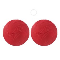케이알펫츠 강아지 플라이 소프트 원반 22cm, 레드, 2개입