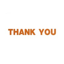 와니데코_접착이니셜 _THANK YOU, 오렌지