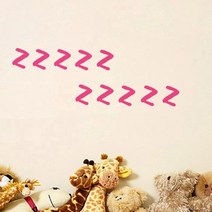 1AM 이니셜 스티커 핑크Z 10개입, 중 12 x 12cm, 2개