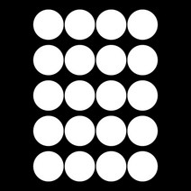 슬로우드로잉 데코스티커 심플도트A, 화이트