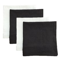 메종텍스타일 네츄럴 린넨 냅킨 백아이보리+차콜그레이, 냅킨 4p
