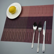 블럭마트 라이프 식탁매트 2p, 레드, 30 x 45 cm