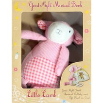 뮤지컬 클로즈 핑크램 Little Lamb Soft Plush Good Night Musical Book-pink, 1개