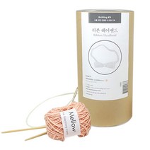 멜로우 리본 헤어밴드 DIY 만들기, 1개, 피치