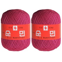 구정 타조 30수 뜨개실 2p, 202 핫핑크, 2개