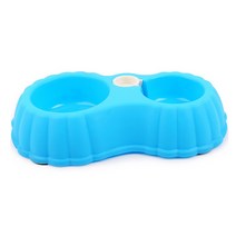 블럭마트 고양이 애견 자동 급수 식기, 블루, 1개