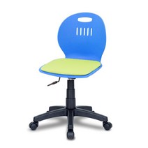 체어포커스 히든스터디 RTP 패드형 회전의자 패브릭, 블루바디 그린