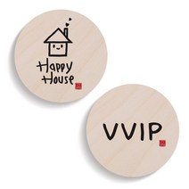 1AM 캘리그라피 Happy House 도어사인 원형세트, Happy House, VVIP