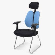 체어포커스 스쿨BW-FM 헤더형 고정의자 패브릭, 블루