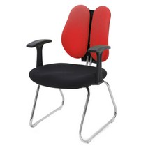 체어포커스 스쿨 AW-FM 팔걸이 고정의자 패브릭, 레드