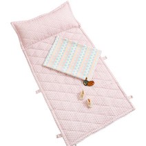 코니아일랜드 북유럽 여름용 어린이집 낮잠이불 세트 핑크패드 구름솜 베개솜 + 방수가방 랜덤 발송, 비비드스퀘어