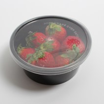 피크닉하우스 내열블랙 원형 도시락 중 본체 10p + 뚜껑 10p, 1세트, 1개