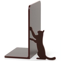 쿠 홈 인테리어 북앤드 고양이 우, 브라운