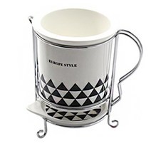 아트웨어 도자기 북유럽 수저통 + 거치대 + 물받이 중, 혼합 색상, 1세트