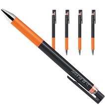 파이롯트 쥬스업 젤잉크 중성 노크펜 0.3mm, 오렌지, 5개입