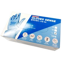 글러브센스 니트릴 장갑 L, 블루, 대(L), 1개