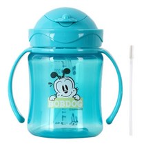 리틀밥독 플립 컬러 빨대컵 250ml, 블루, 1개