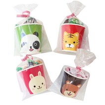 황씨네도시락 캐릭터종이컵 30p 랜덤 + OPP봉투 30p + 체크타이 30p, 1세트