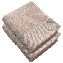 송월타월 뉴 명품40 세면타월 195 g, 베이지, 2개입