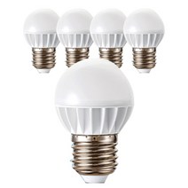 씨티오 안정기 내장형 LED 인찌구 4W, 전구색, 5개입