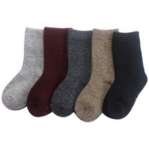 드레스하우스 유아용 J통무지 니트 양말 5족