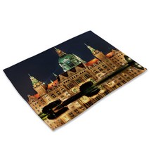 비케이 유럽과 미국 도시 식탁매트, 8, 42 x 32 cm, 1개