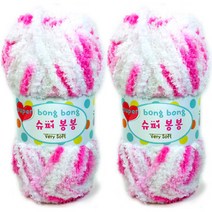 행복뜨기 슈퍼봉봉 뜨개실 2p, 2318 분홍핑크, 2개