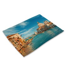 비케이 유럽 미국 명소 식탁매트, 32, 가로 42cm x 세로 32cm