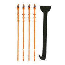 블랙라이노 우레탄 스노우체인 + 성애제거 고리, 4개입