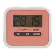 블럭마트 자석 주방 디지털타이머, 핑크, 1개