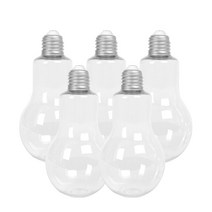 병도매닷컴 전구 페트 용기 400ml x 5p + 전구 마개 실버 5p, 1세트