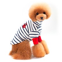 펫코디 반려동물 단가라 마린룩 티셔츠, 화이트